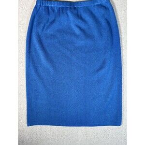 Vintage Philippe Marques Petites 12 Blue Knit Elastic Waist Pencil Skirt Geek US